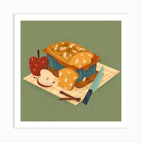 Apple Bread Art Print