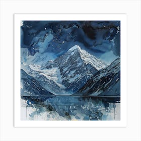 New Zealand Mountain Art Print