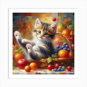 Kitten playfulness 2 Art Print