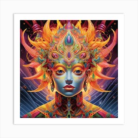 Psychedelic Woman Art Print