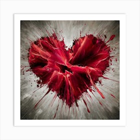 Heart Splatter 3 Art Print