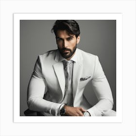 Man In White Suit 1 Art Print