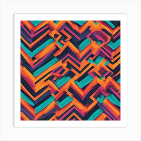 Abstract Geometric Pattern Art Print