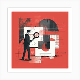 Illustration Of A Businessman 3 Art Print