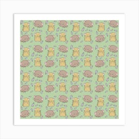 Hamster Pattern Art Print