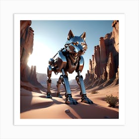 Robot Wolf Art Print