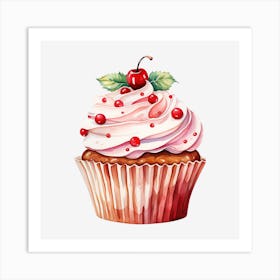 Cupcake With Cherry 6 Art Print