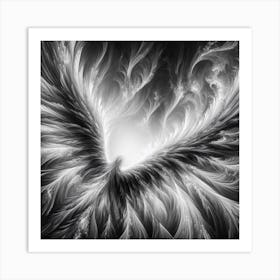 Black and White Abstract Art 295 Art Print