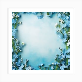 Forget Me Not Frame Art Print