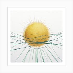 Sun And Lines 1 Art Print