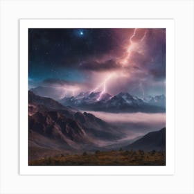 Lightning In The Sky 1 Art Print