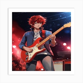 Guitar Player Art Print