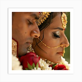 Indian Bride And Groom Art Print