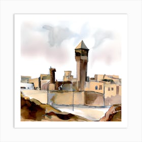 Of A Clock Tower Art Print