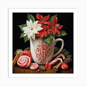 Christmas In A Cup Art Print