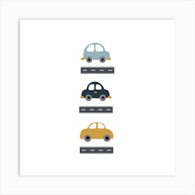 Cars On The Road Art Print