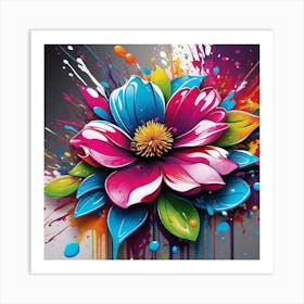 Colorful Flower Painting Art Print