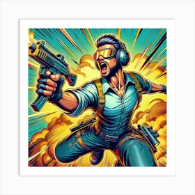 Sniper Shooter In Action pubg Art Print