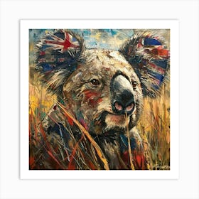 Australian Koala Oil Painting Art Print