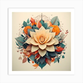 Floral Background Art Print