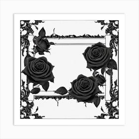 Black Roses 10 Art Print