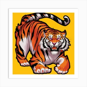 Tiger Yellow (3) Art Print