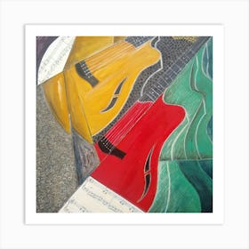 Two Guitars Art Print