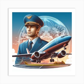 Airplane Pilot Art Print