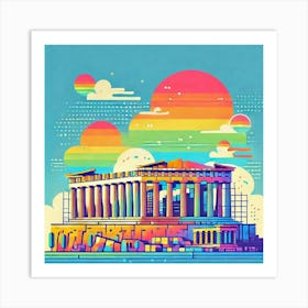 Acropolis Of Athens 4 Art Print