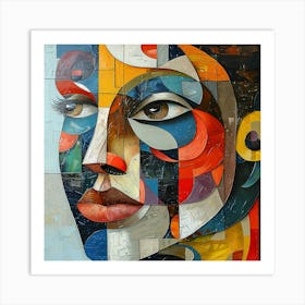 Abstract Of A Woman'S Face 10 Art Print