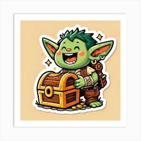 Yoda Sticker Art Print