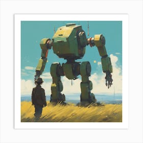 Robots In The Field Art Print