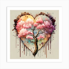 Heart Tree Art Print