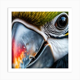 Vivid Gaze: Portrait of a Parrot Art Print