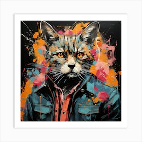 Fox in suit 1 Art Print