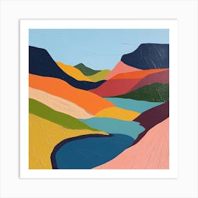Colourful Abstract Snowdonia National Park Wales 5 Art Print