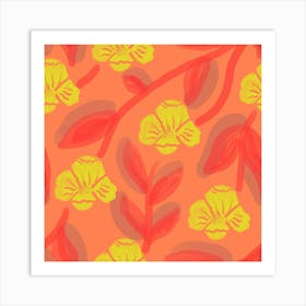 Orange And Yellow Flowers Art Print