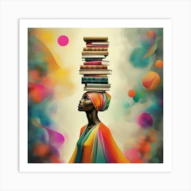 Surreal Vibrance of Elegance and Wisdom Art Print