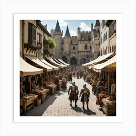 Medieval Market 1 Art Print