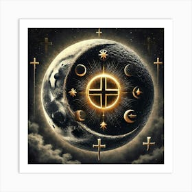 Moon And Stars 8 Art Print