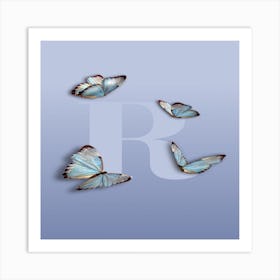 Blue Butterflies Art Print