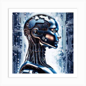 Cyborg Woman 36 Art Print