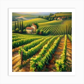 Vineyards In Tuscany 8 Art Print