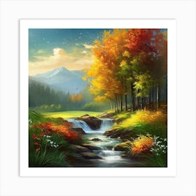 Autumn Landscape Painting 20 Art Print