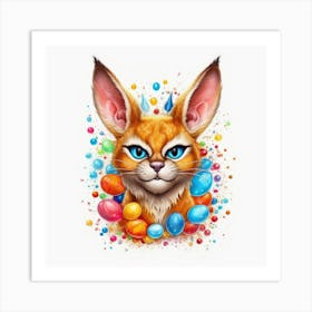 Easter Lynx Art Print