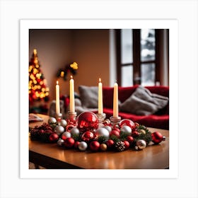 Christmas Table Setting 30 Art Print