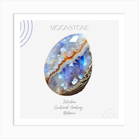 Moonstone Crystal Art Print