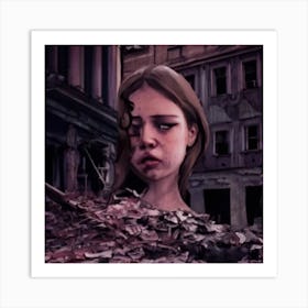 Crying Girl Art Print