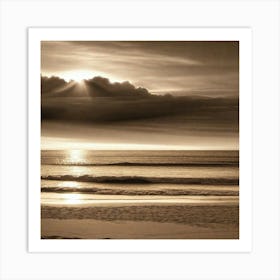 Sunset On The Beach 859 Art Print