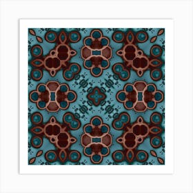 Blue Pattern And Buns Art Print